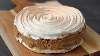Coffee meringue ice cream cake