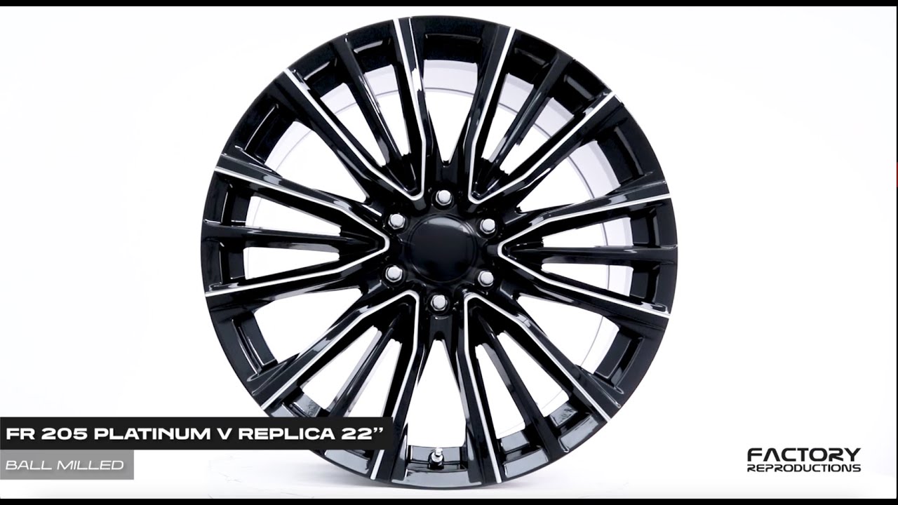 FR 205 – PLATINUM V REPLICA WHEEL – GLOSS BLACK BALL MILLED