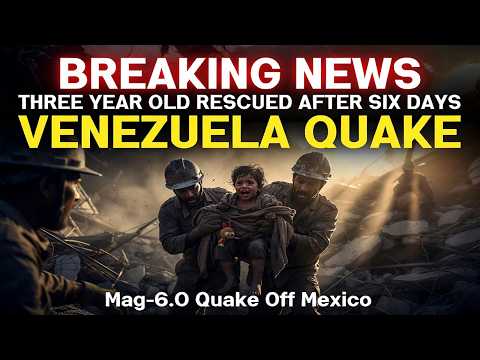 Three Year Old Rescued & Taken To Hospital Six Days After Venezuela Quake - Mag-6.0 Quake Off Mexico