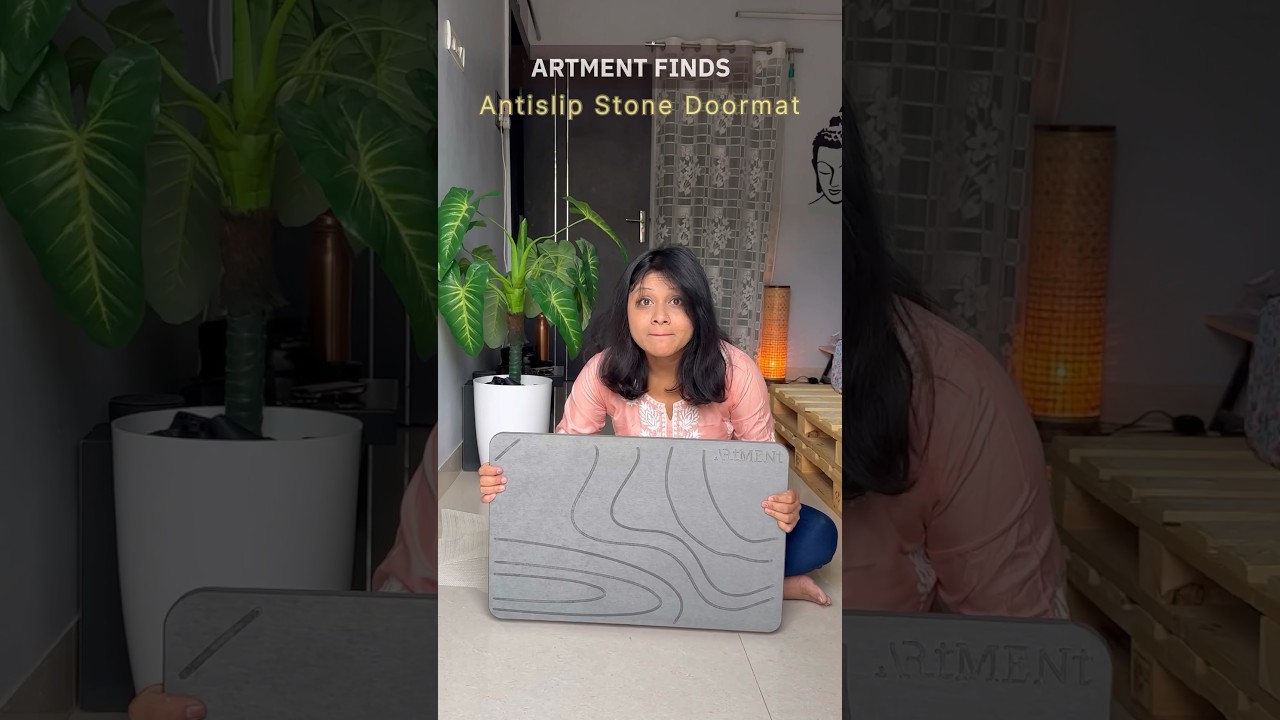 Ye hai Megical Stone Doormat joki turant pani ko Sokh leta hai😱#viral #home @amazing_finds_annie