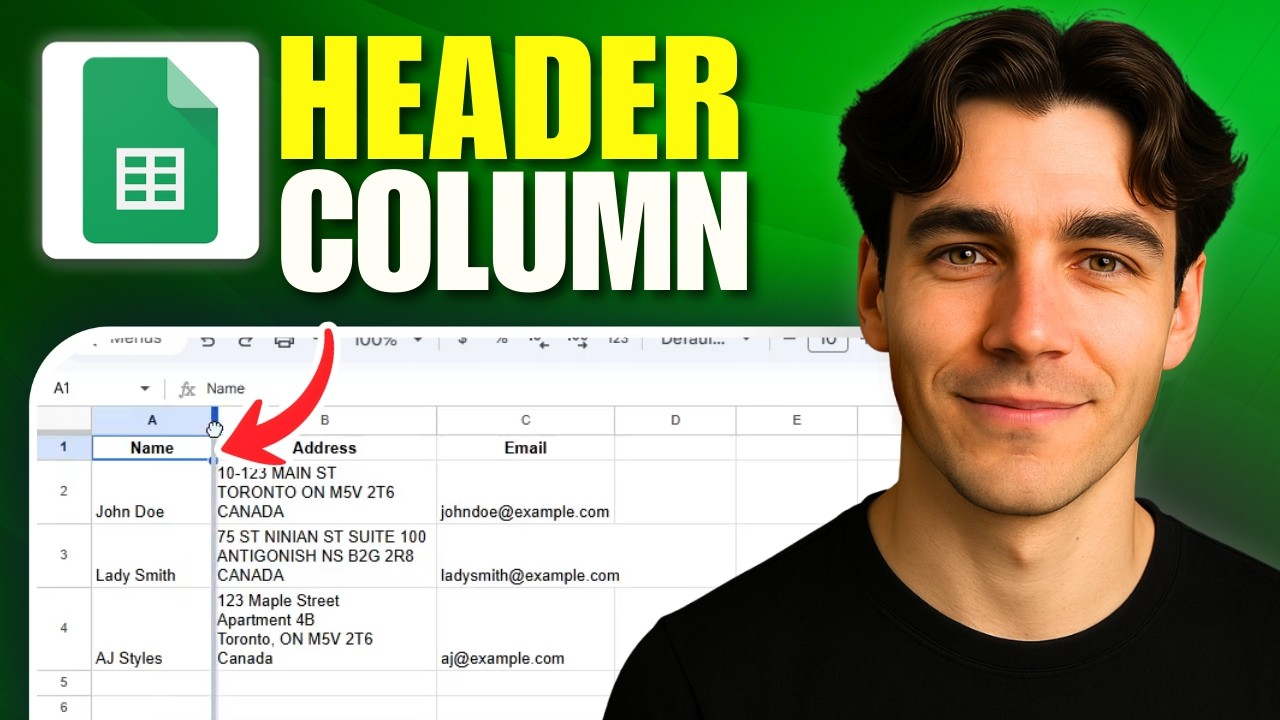 How To Create Header Column In Google Sheets (Tutorial 2026) - YouTube