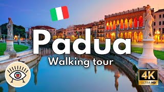 [4K] PADUA Italy ✅ WALKING TOUR with subtitles  'walking tour'  Veneto + ASMR History