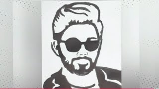 How To Create Pushpa Allu Arjun Stencil Art Step-By-Step Tutorial Easy Drawing For Beginners