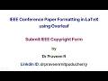 How to Submit IEEE Copyright Form via Microsoft CMT