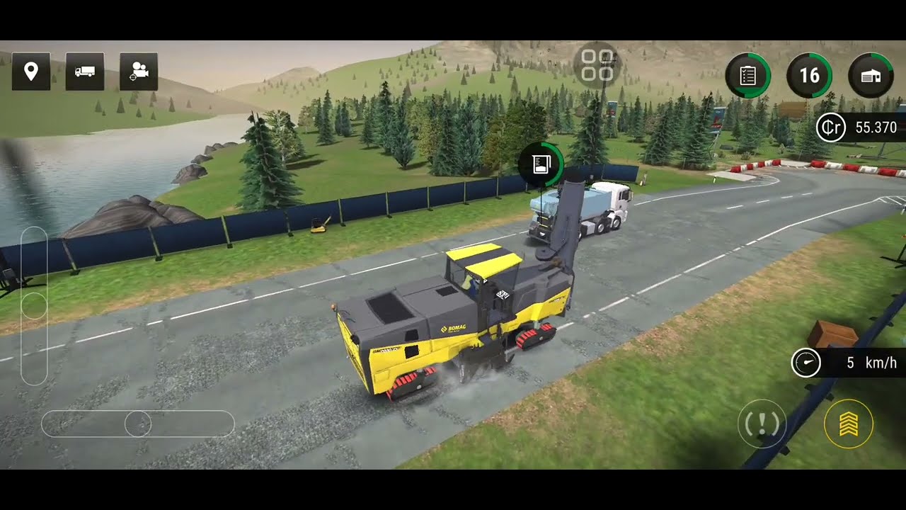 Milling Asphalt in Construction Simulator - YouTube