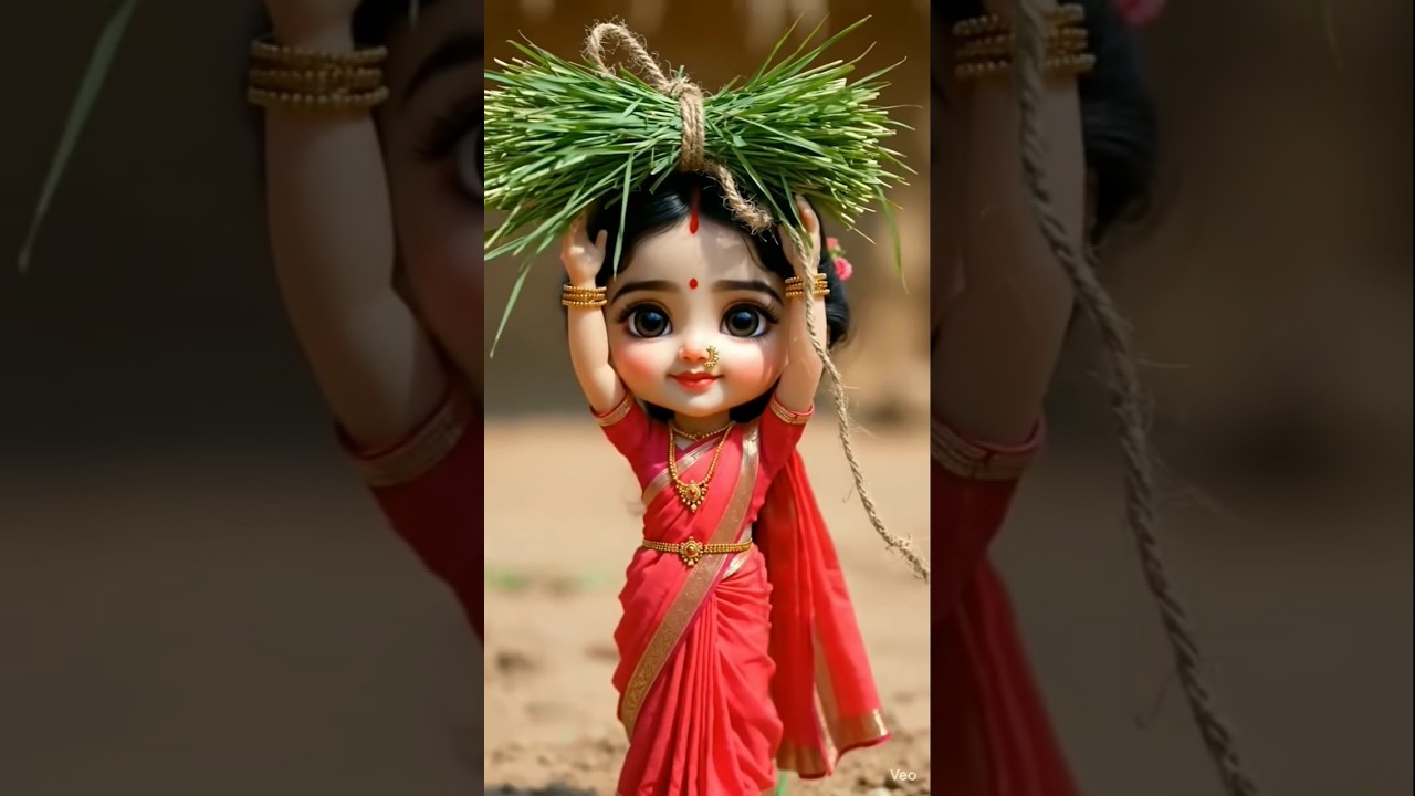 “Miniature Gaon Ki Mehnati Doll – Ek Din Khet Se Gaushala Tak”,💕 