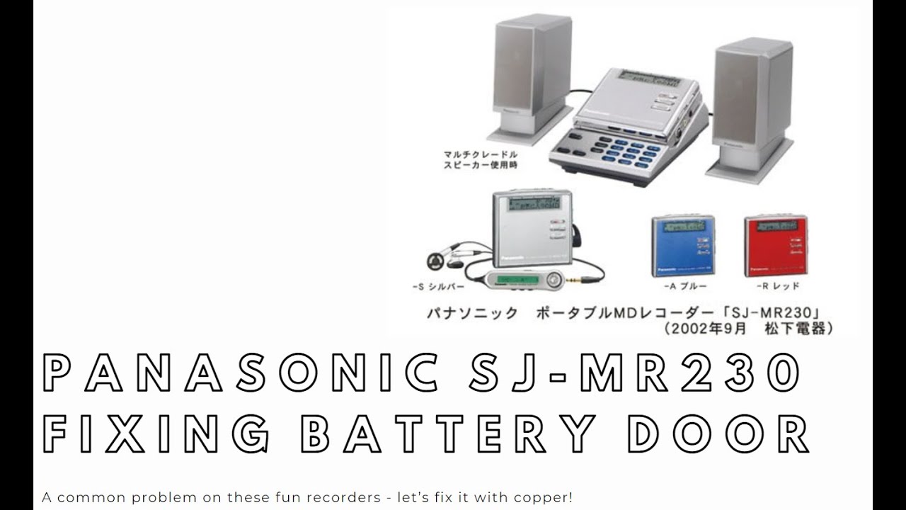 Panasonic SJ-MR230 MiniDisc Recorder Power Issue - Fix Battery
