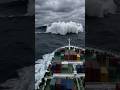 Dangerous Atlantic Ocean waves 😱.  #sea #shorts #ship #ocean #viral