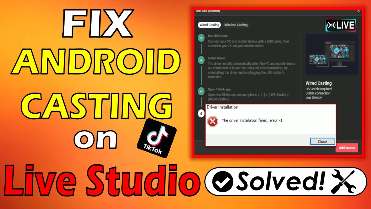 HOW TO FIX ANDROID CASTING ON TIKTOK LIVE STUDIO 100% SOLVED | STEP BY STEP TUTORIAL