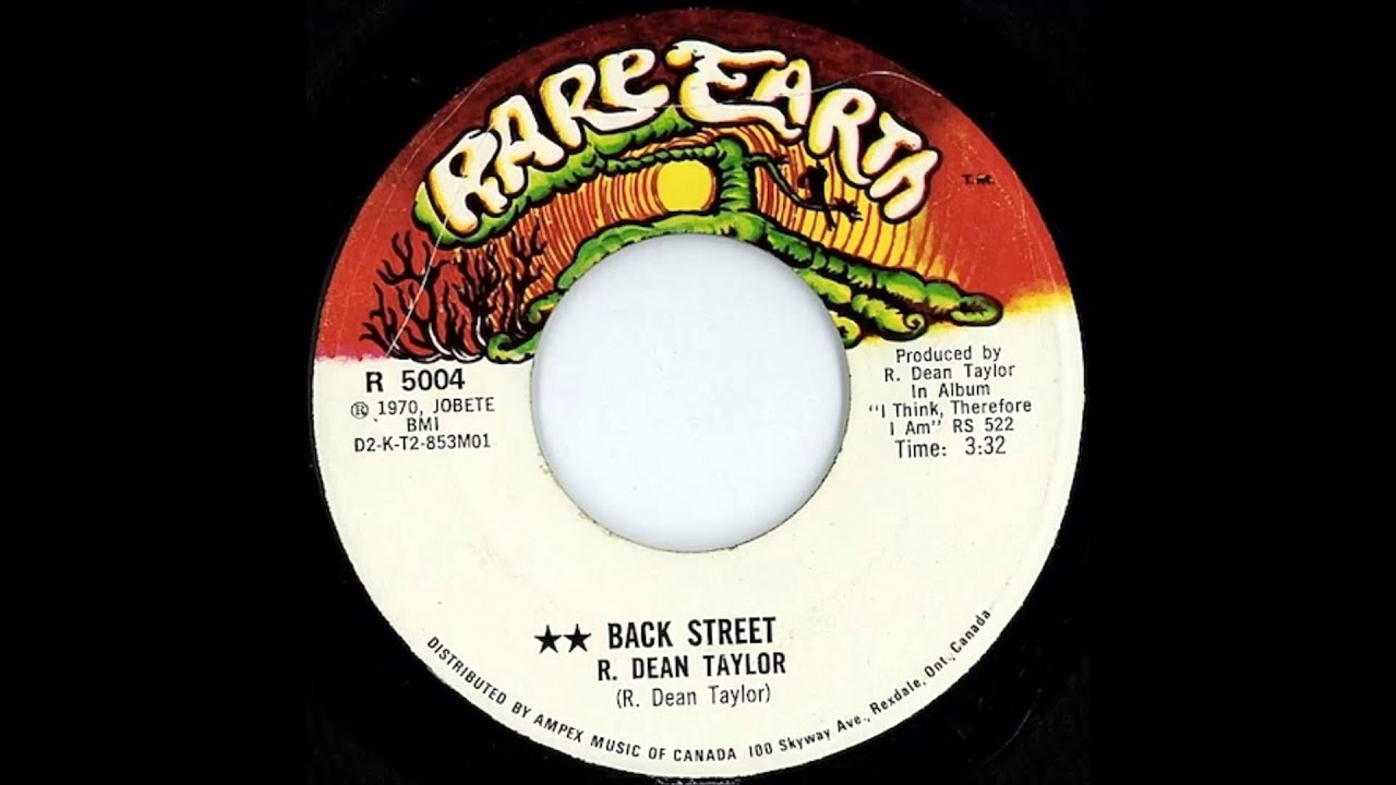 Watch R Dean Taylor Back Street 1970 on YouTube Watch R Dean Taylor Back Street 1970 on YouTube