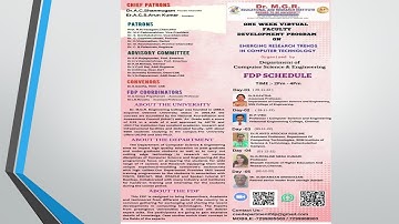 ONE WEEK VIRTUAL FACULTY DEVELOPMENT PROGRAM - DAY 3, 30-Nov-22  - 2:00 – 4:00pm