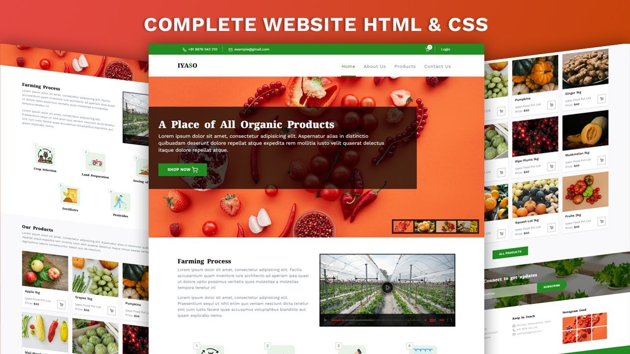 Complete Responsive website using HTML, CSS, Bootstrap | Product ...