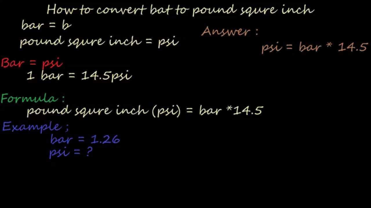 Psig To Psi Converter Chart