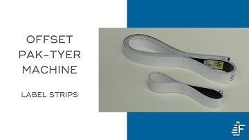 Label Strips Elastic Tying Pak-Tyer Offset Tying Machine