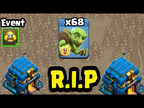Kekacauan Di DESA Asal TH 12 Hancur Pake 68 Goblin, Skill Dewa Strategy TH 12 COC INDONESIA