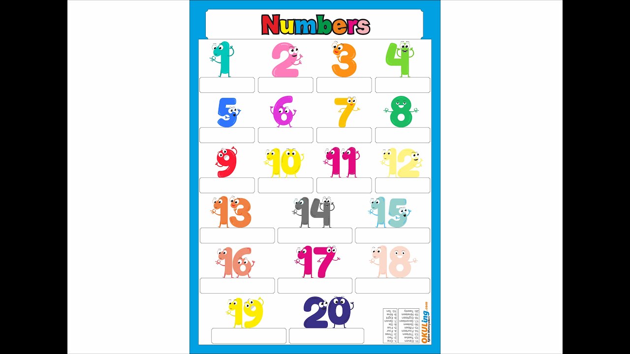 Numbers - İngilizce Sayılar Yaz Sil Video Seslendirmesi