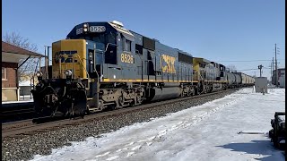 EPIC CATCH! Rare CSX SD50-3 8526 Leads CSX Q565 In Nappanee, IN! 1-30-22