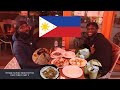 TRYING FILIPINO FOOD FOR THE FIRST TIME!Crispy pata, Halo Halo, Adobong Manok, Pancit, Lechon.Part 2