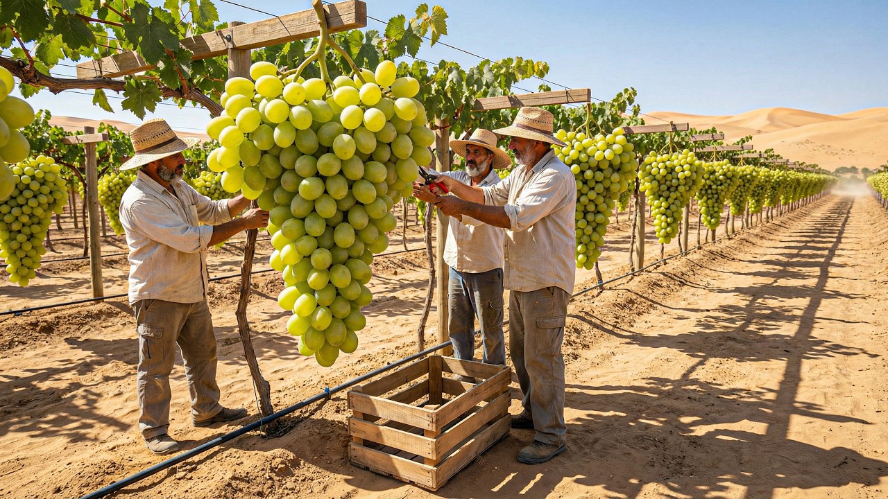 ¡Increíble! Cultivar Y Cosechar Uvas En El Desierto – Te Sorprenderán Los Resultados