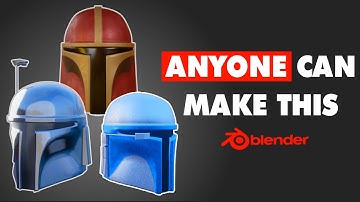 [Beginner Tutorial] How to Create a Mandalorian Helmet in BLENDER