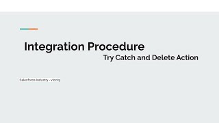 Vlocity Integration Procedures 101: Try Catch and Delete Actions #vlocity #omnistudio screenshot 4