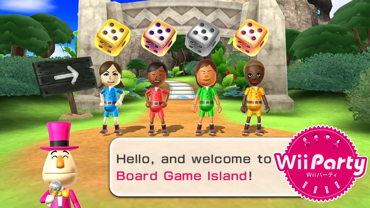 Wii Party Board Game Island Gameplay Lucia Vs Sakura Vs Steph Vs Emma Master Com Wii파티