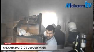 Malkara'da Tütün Deposu Yandı