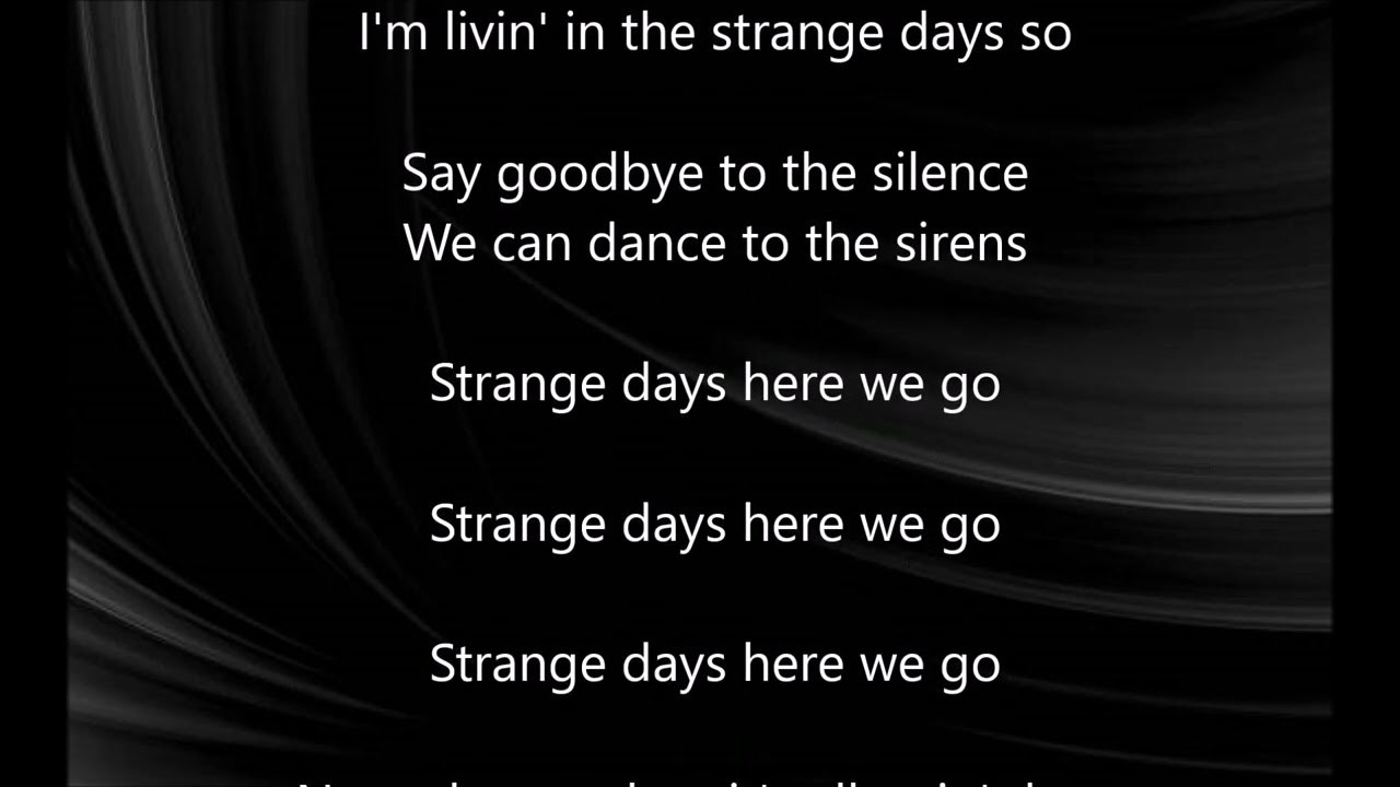 Three Days Grace  "Strange days" KARAOKE