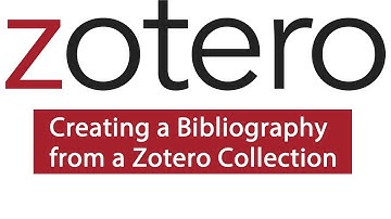 Creating a Bibliography from a Zotero Collection