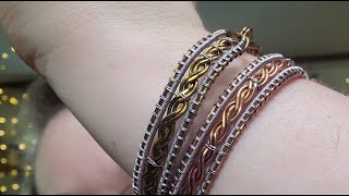 Wire Wrapped Bangle Bracelet Variation