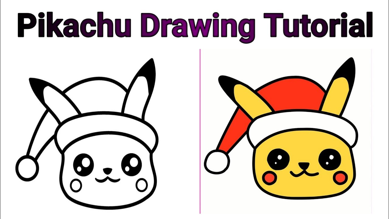 HOW TO DRAW CUTE CHRISTMAS PICHACHU|Easy Christmas Drawing #Eesapix # ...