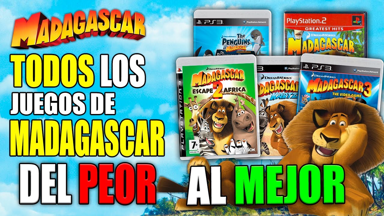 De PEOR a MEJOR: TODOS los VIDEOJUEGOS de MADAGASCAR |LENDO|
