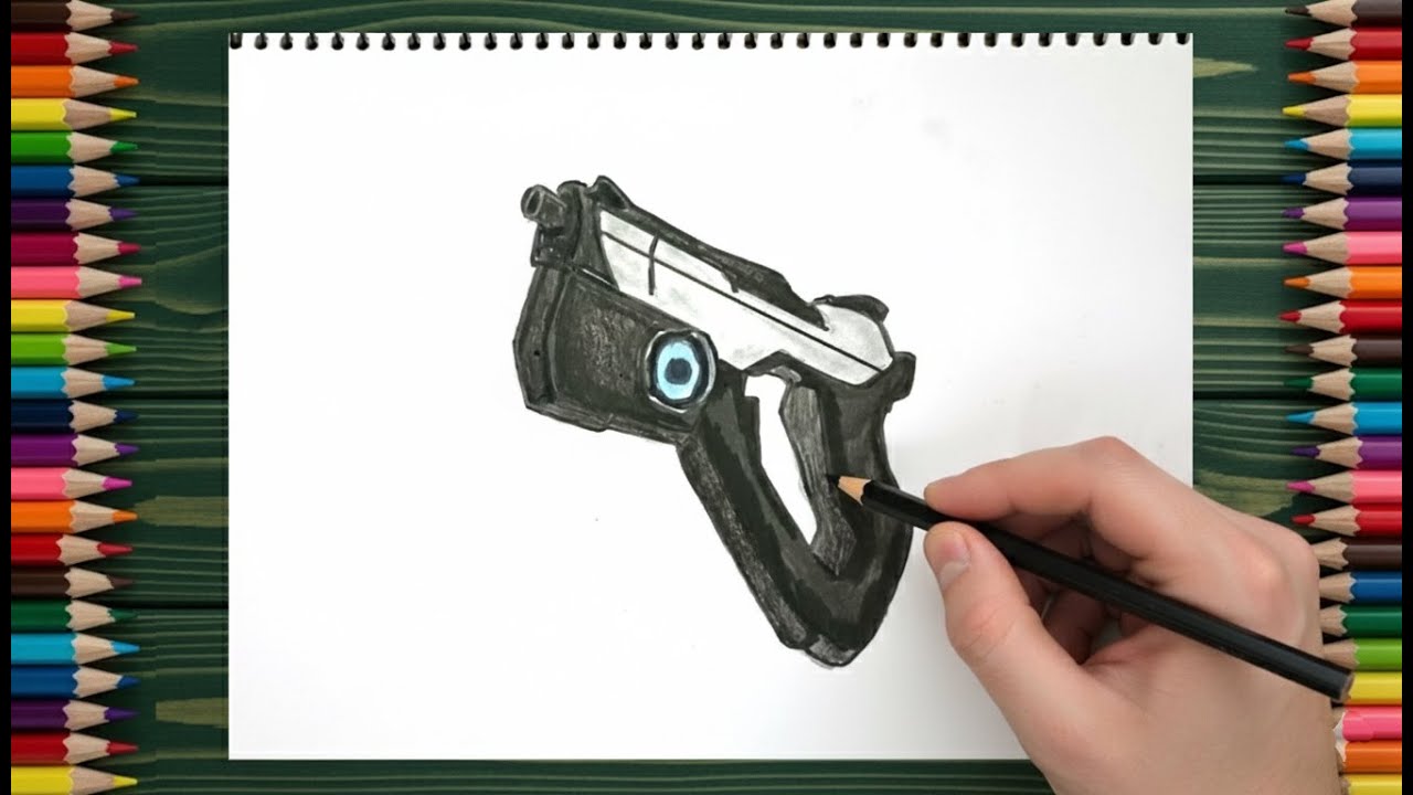 How to draw Energy Pistol (ROBLOX Rivals) Step by step - YouTube