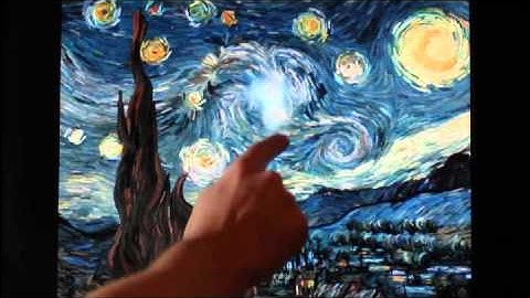 Van Gogh Starry Night Interactive Animation (music by Gig McKell)