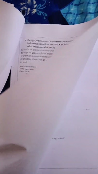 push,pop ,display operation in stack | data structures and algorithms ...