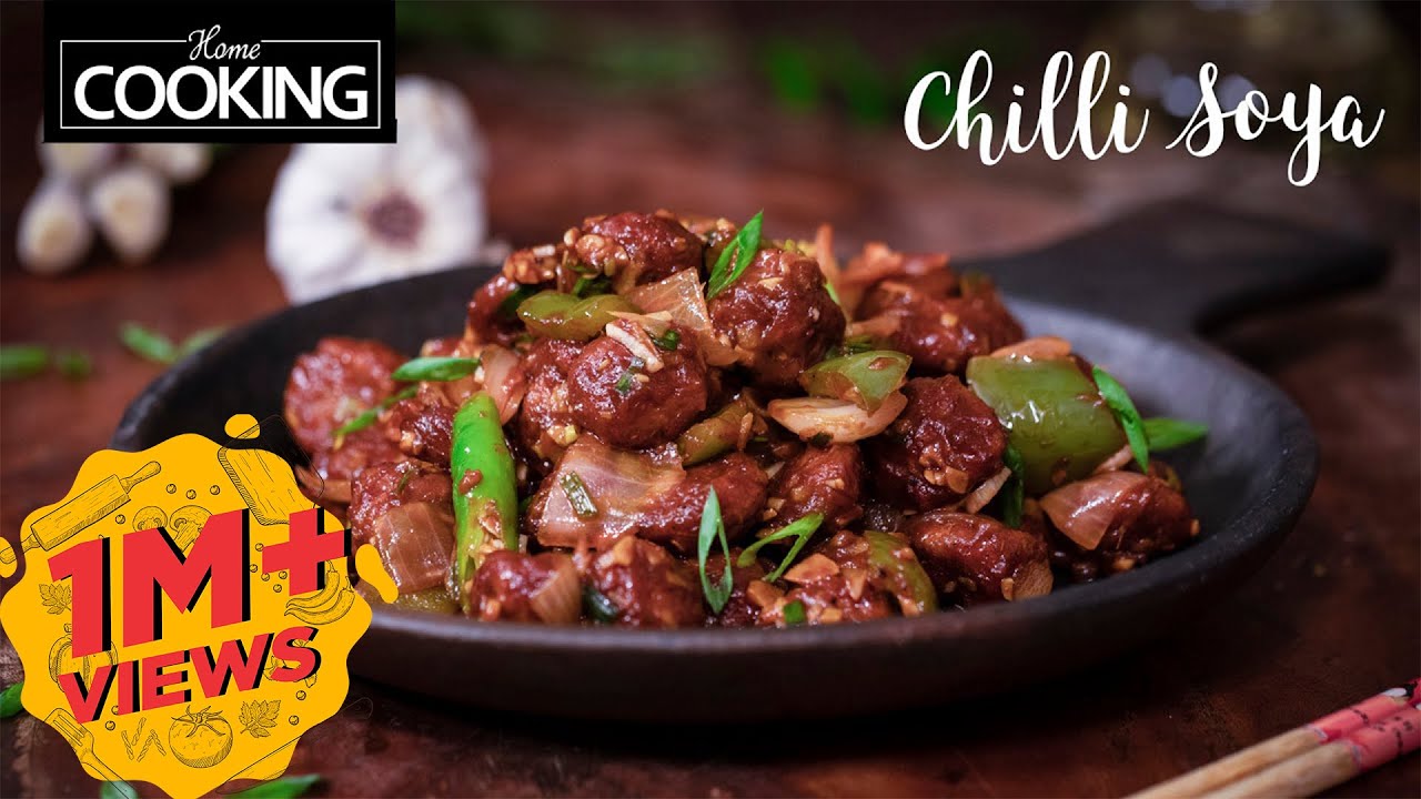 Chilli Soya Recipe | Soya Chunks Recipes | Veg Starters  | Soya Recipes