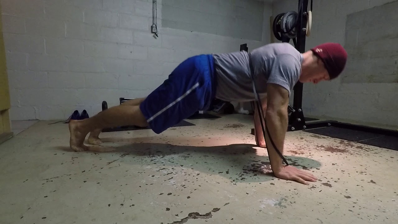 Push-Ups with Resistance Band