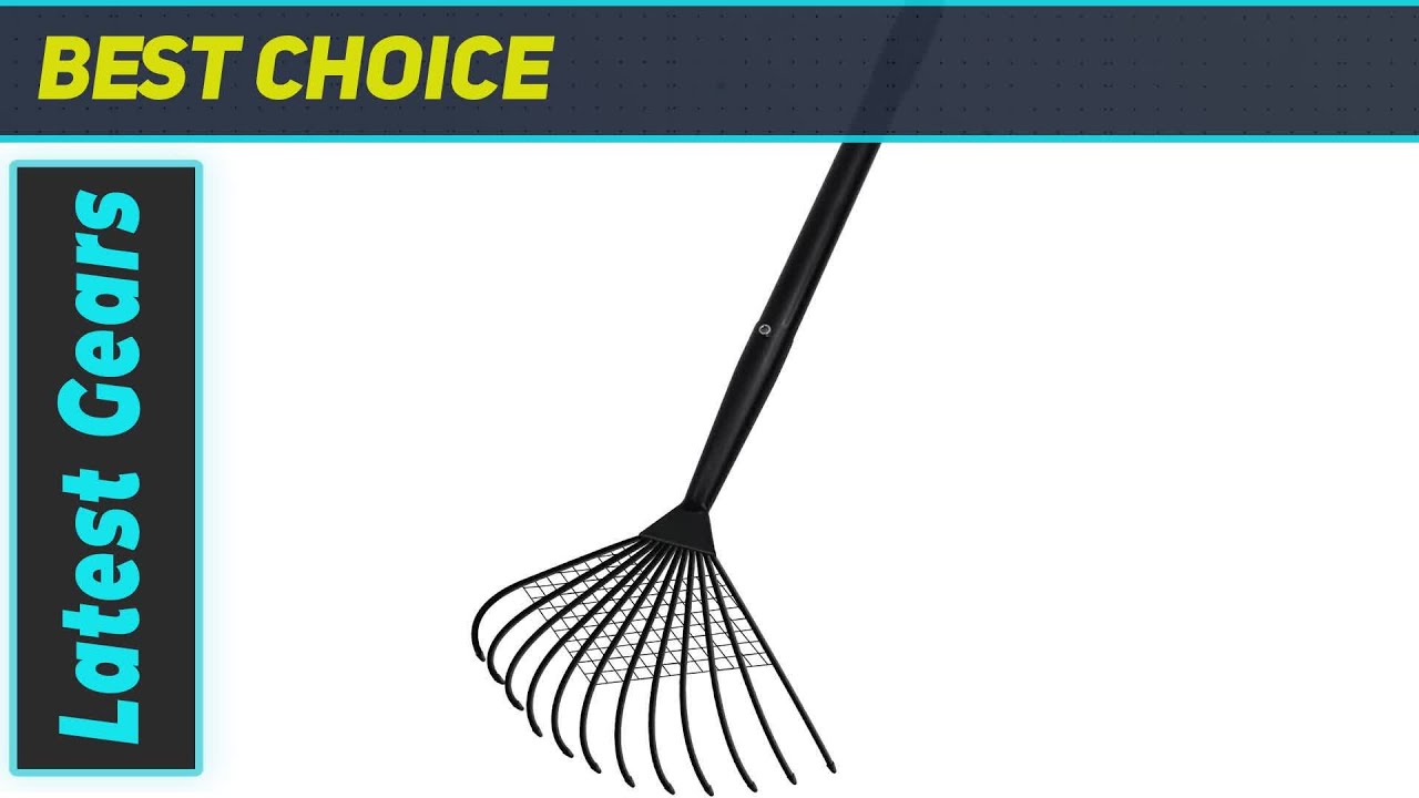 Adjustable Long Handle Garden Leaf Rake for Large Area Cleaning