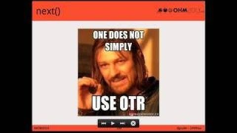 OHM2017: USE OTR!