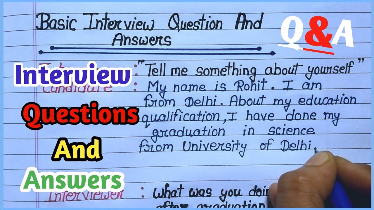 how to answer interview questions|basic interview questions and answers ...