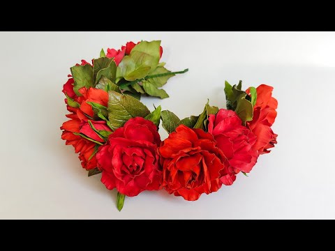 ❤️Объемный ободок роз из фоамирана/DIY/Bezel of roses from foamiran