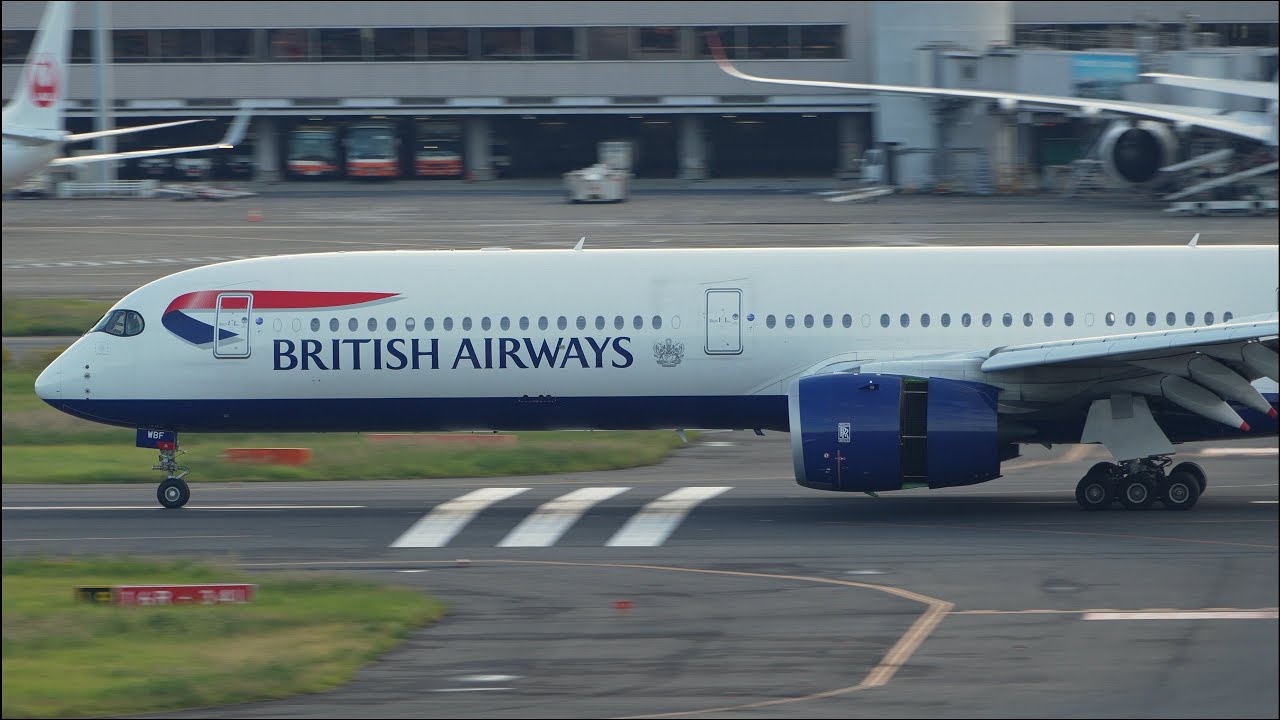 British Airways Airbus A350-1000 G-XWBF Landing at Tokyo Haneda