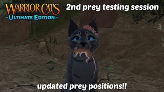 Updated Prey Positions in the WCUE Testing Session || Warrior Cats: Ultimate Edition Roblox