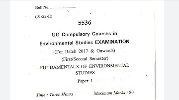 EVS Question Paper