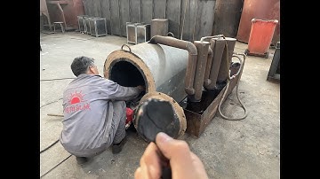 DIY Coconut shell charcoal carbonization furnace charcoal stove kiln