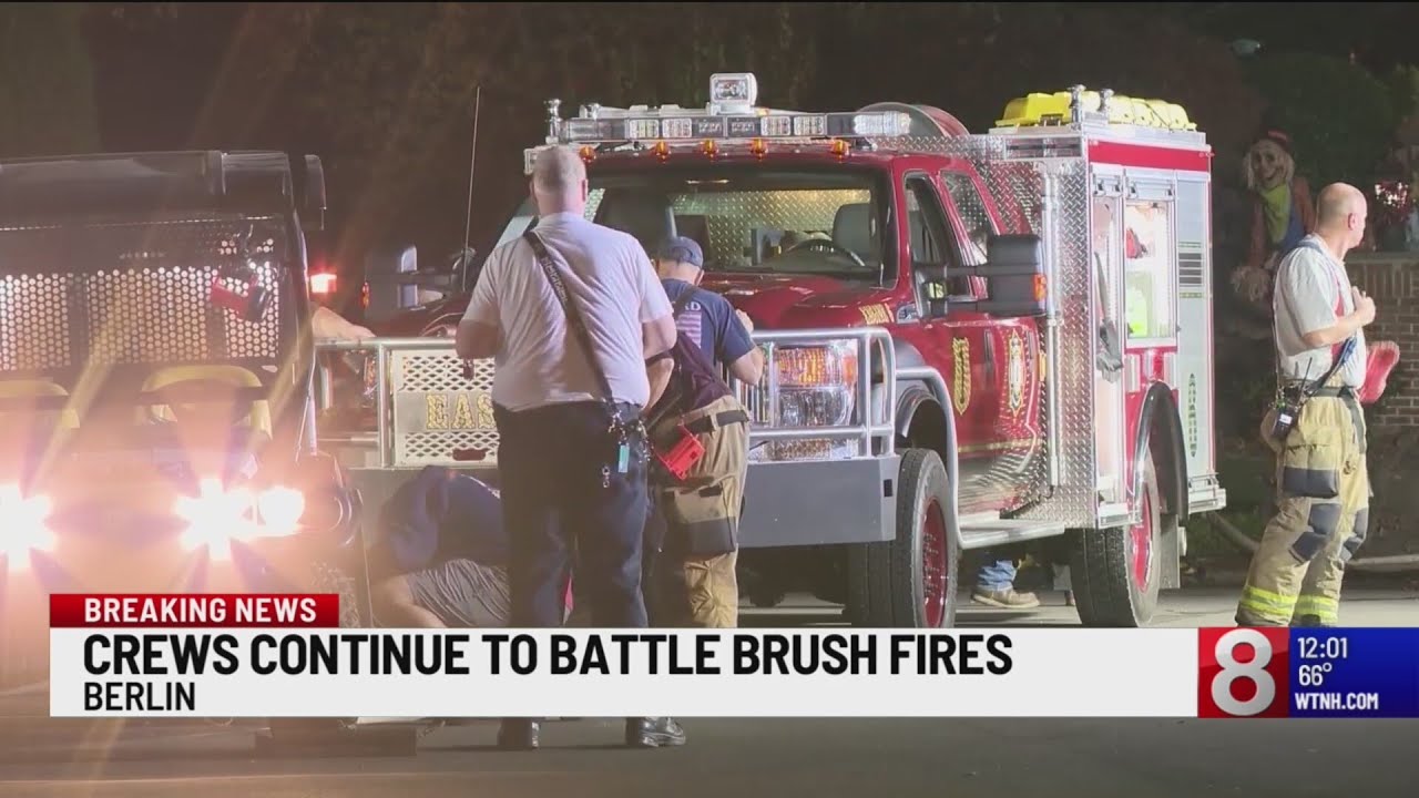 Helicopters to drop water on 125-acre Berlin brush fire - YouTube