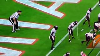 Hokies Linebacker Alan Tisdale Vomits Mid Game | Miami vs Virginia Tech