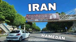 Thrilling Drive Through hamedan Street, hamedan City