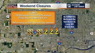 Weekend traffic advisory: July 19-22
