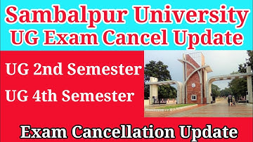 ug pg exam cancelled| ug pg exam cancelled update| sambalpur university ug pg exam cancel update